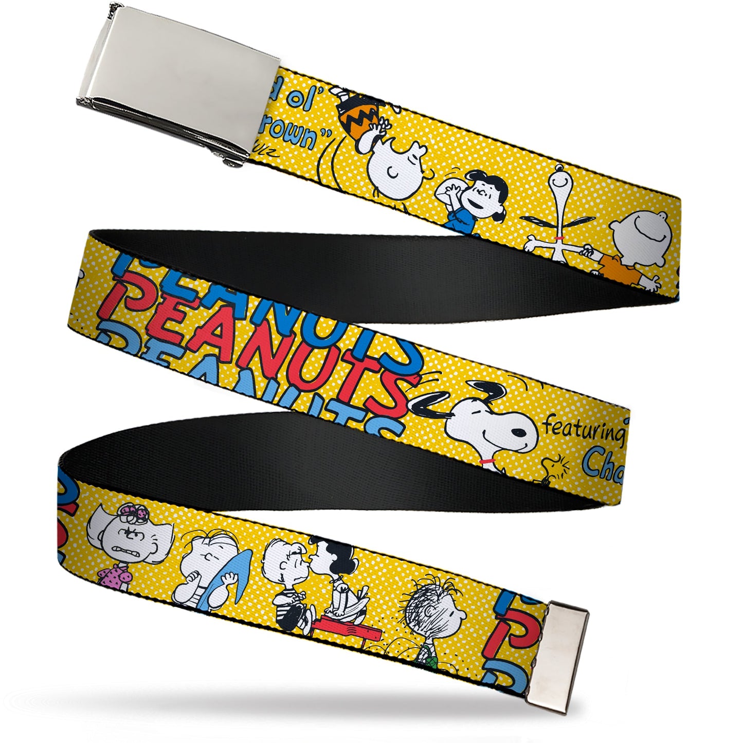 Peanuts Charlie Brown Yellow Multi-Color Web Belt