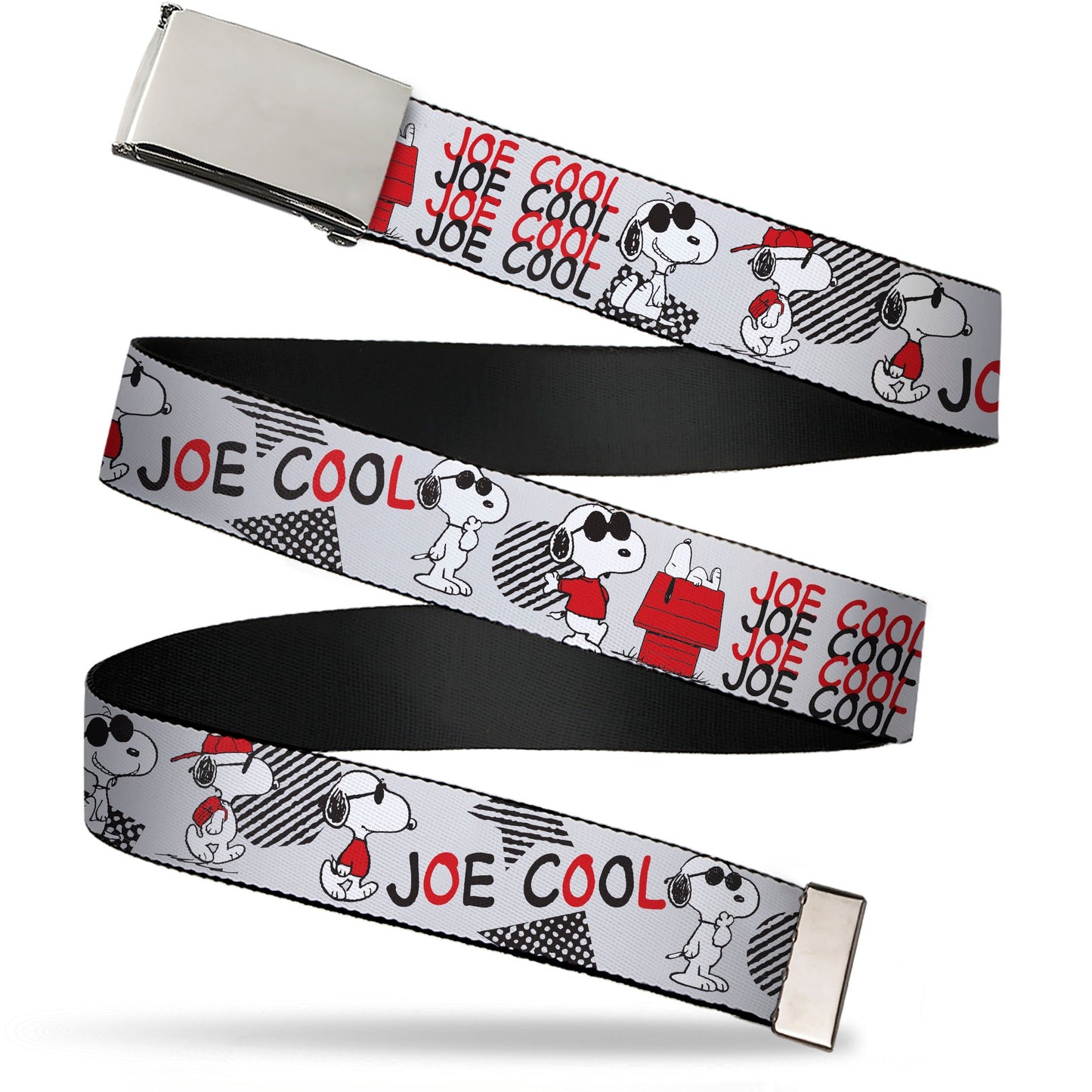 Web Belt Clamp Buckle: Peanuts Joe Cool Snoopy