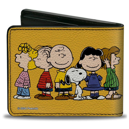 Peanuts Gang Golden Yellow Bi-Fold Wallet-1