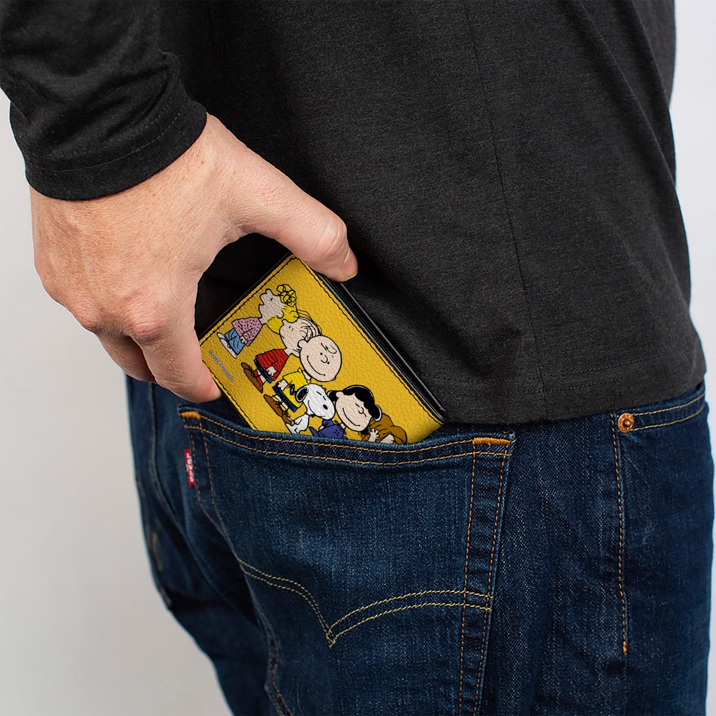 Peanuts Gang Golden Yellow Bi-Fold Wallet