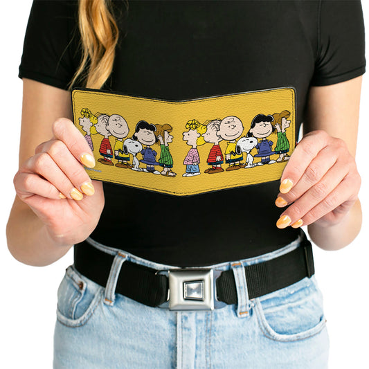 Peanuts Gang Golden Yellow Bi-Fold Wallet-5