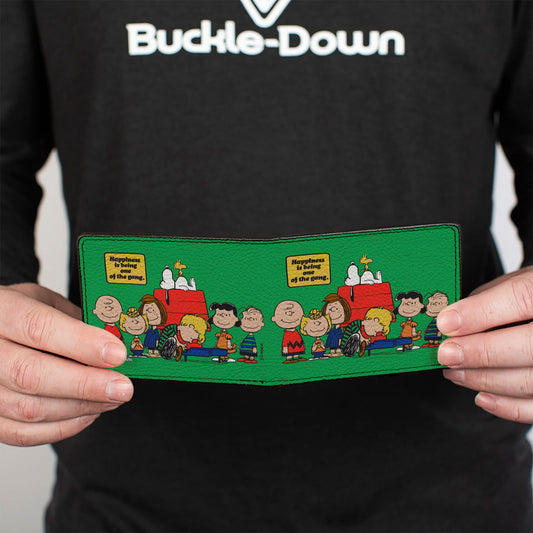 Peanuts Gang Bi-Fold Wallet - Happiness Is Being One Of The Gang, Green-3