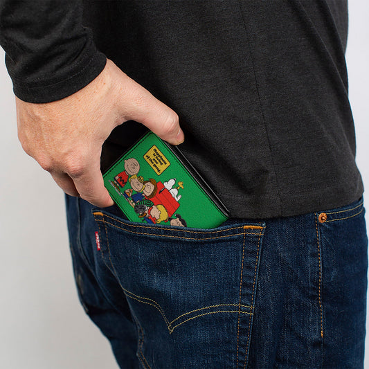 Peanuts Gang Bi-Fold Wallet - Happiness Is Being One Of The Gang, Green-4