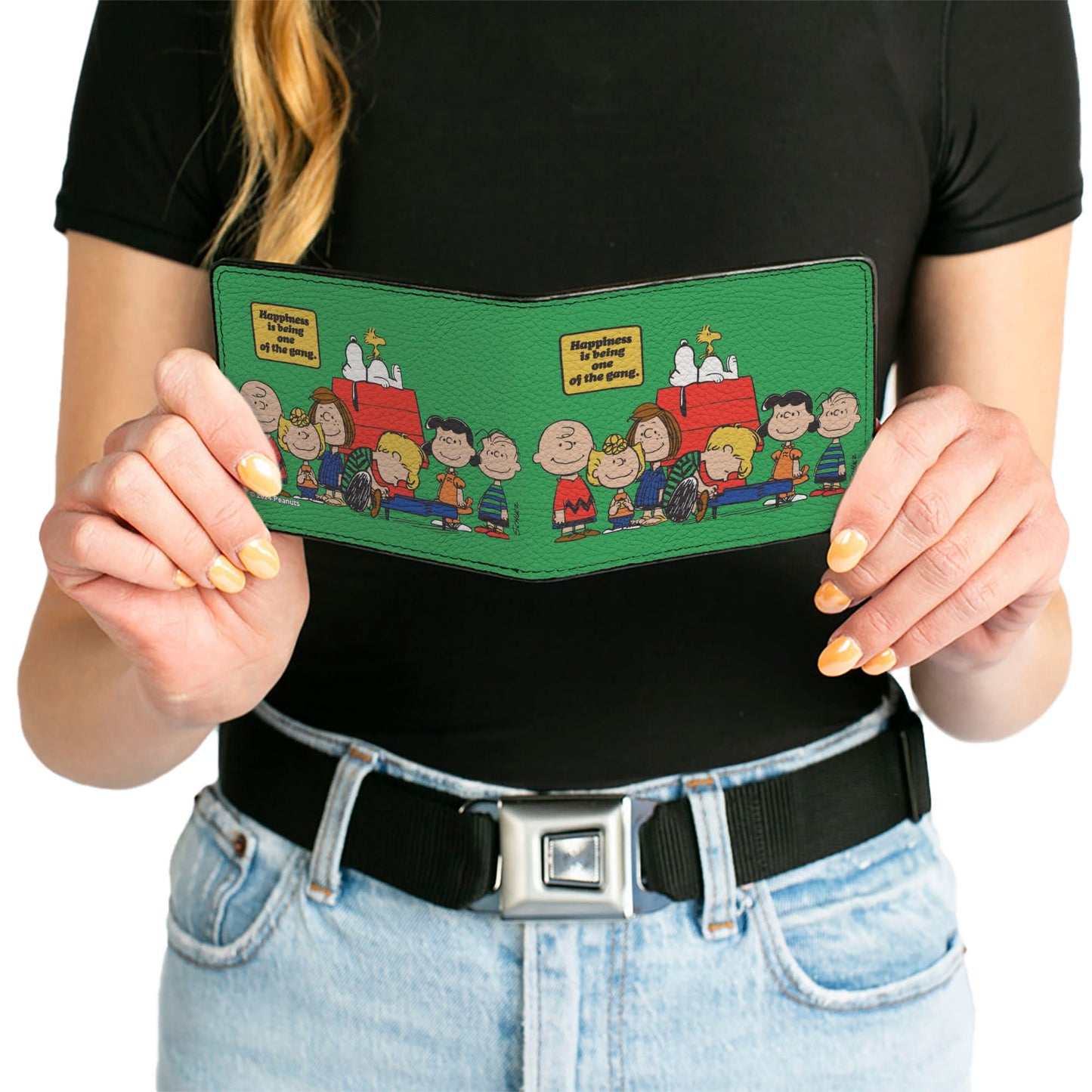 Peanuts Gang Bi-Fold Wallet - Happiness Is Being One Of The Gang, Green