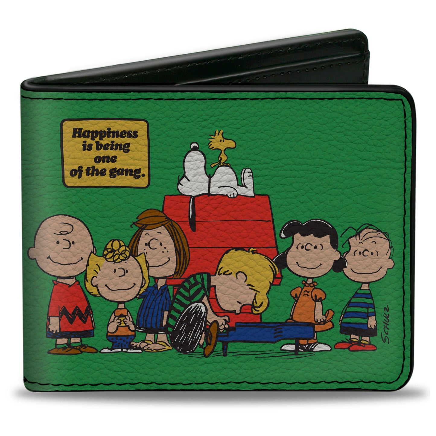 Peanuts Gang Bi-Fold Wallet - Happiness Is Being One Of The Gang, Green