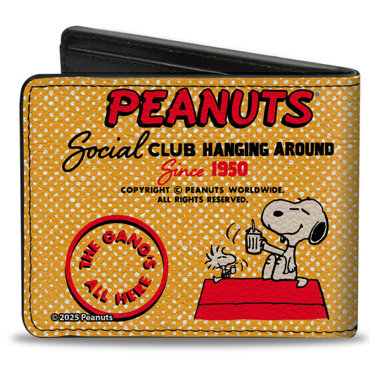 Peanuts Bi-Fold Wallet: Social Club Peace & Love | The Peanuts Store-1