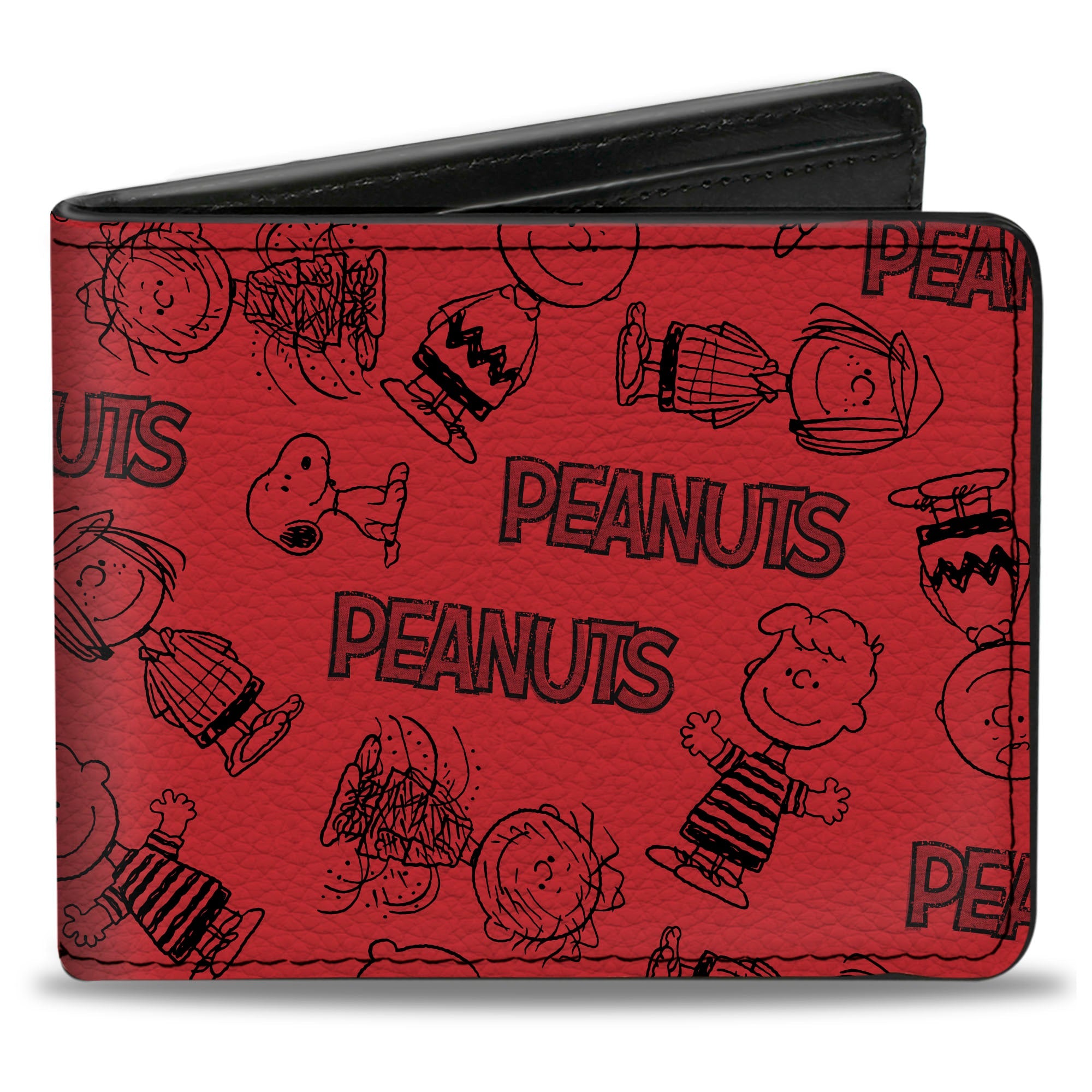 PEANUTS Gang Wallet - Red/Black Vegan Leather | The Peanuts Store