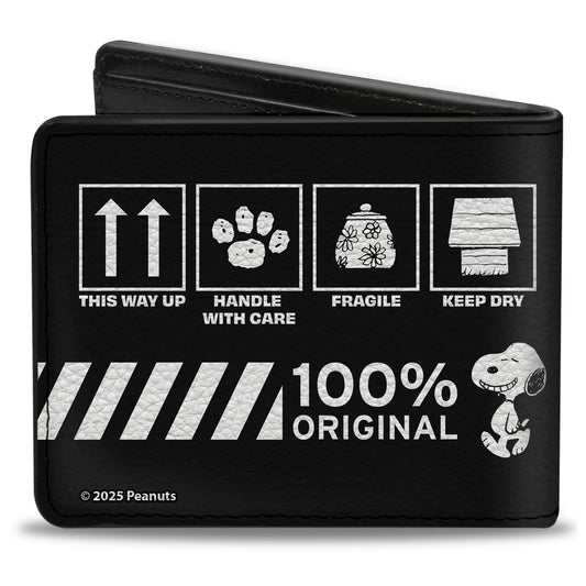 Snoopy Care Symbols Bi-Fold Wallet for Men-1