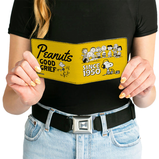 Peanuts Gang Bi-Fold Wallet - Good Grief Pose Yellow/Black-6