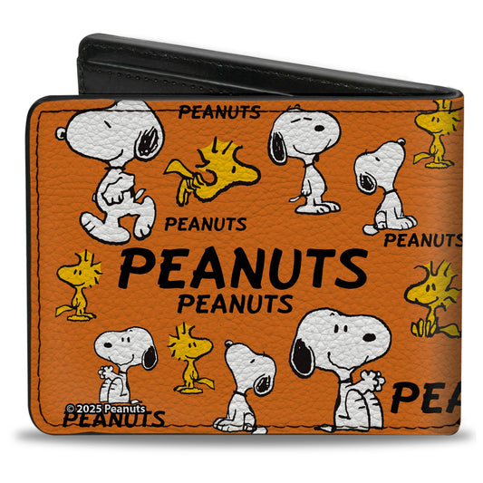 Bi-Fold Wallet: Peanuts Snoopy & Woodstock Collage-1