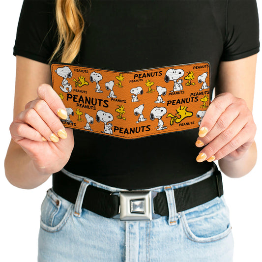 Bi-Fold Wallet: Peanuts Snoopy & Woodstock Collage-5