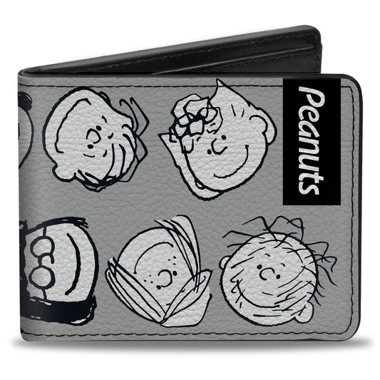 Peanuts Gang Bi-Fold Wallet with Ten Character Faces at The Peanuts Store-0