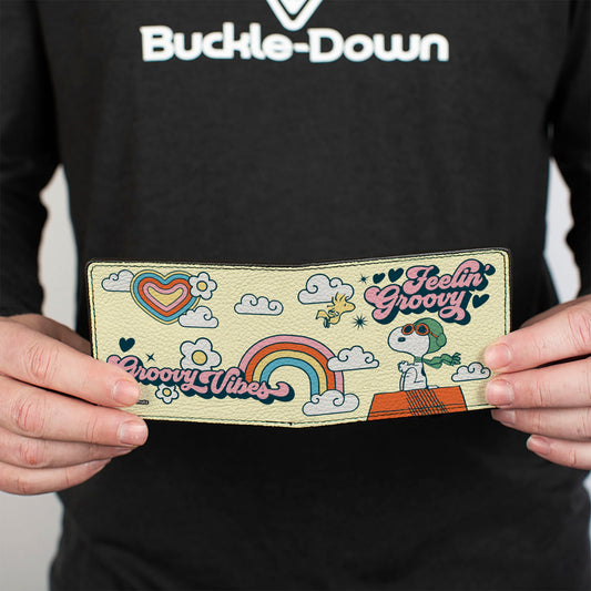 Peanuts Snoopy Flying Ace Bi-Fold Wallet Yellow-3