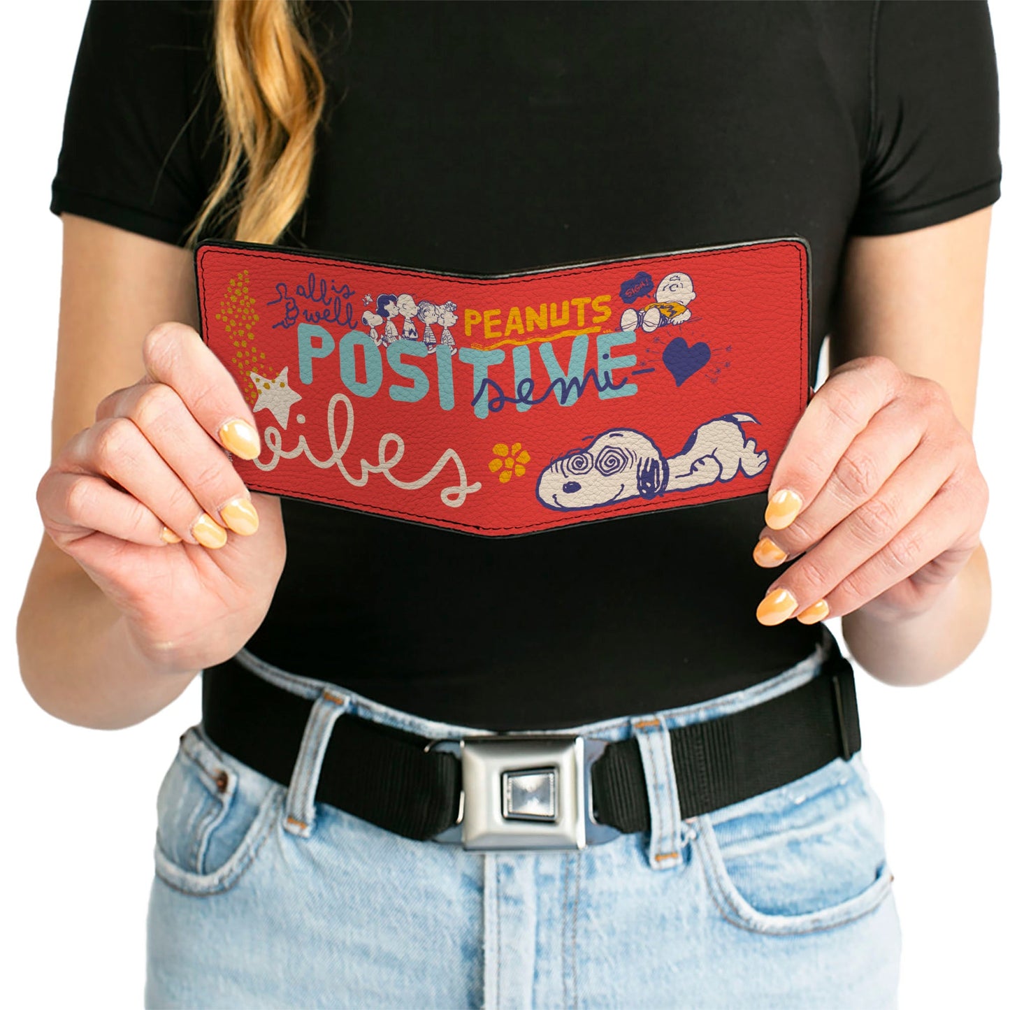 Peanuts Gang Bi-Fold Wallet - Positive Vibes Poses