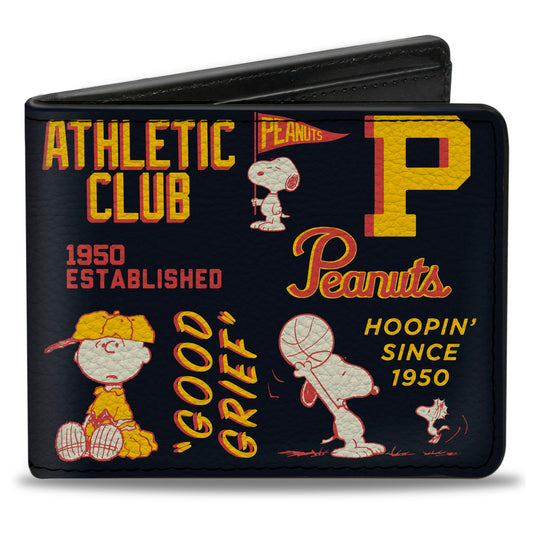 Peanuts Athletic Club Varsity Poses Bi-Fold Wallet-0