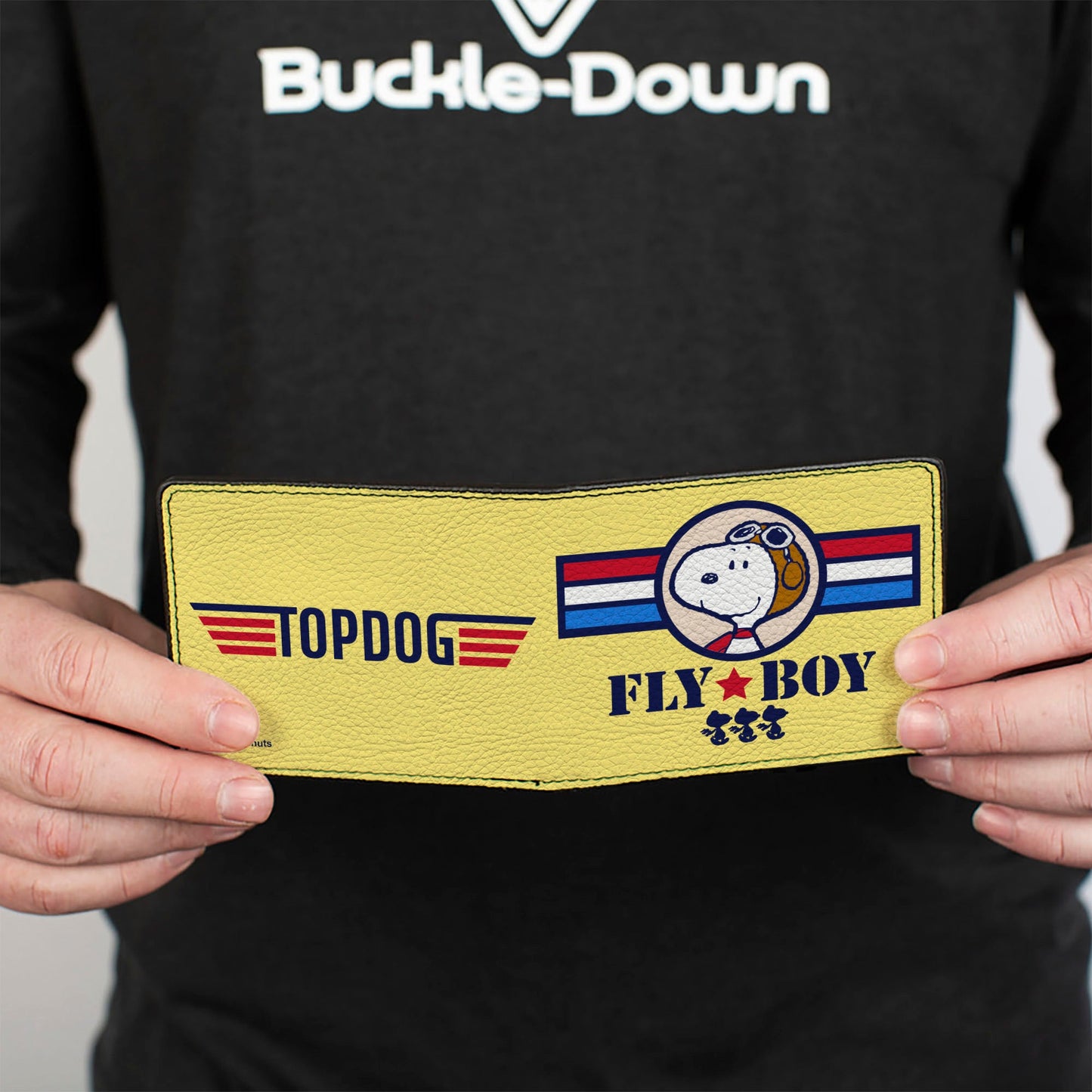 Peanuts Snoopy Flying Ace Bi-Fold Wallet - Yellow/Blue/Red