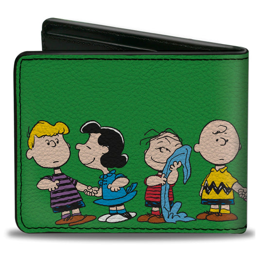 Peanuts Gang Wallet Green Group Pose from The Peanuts Store-1