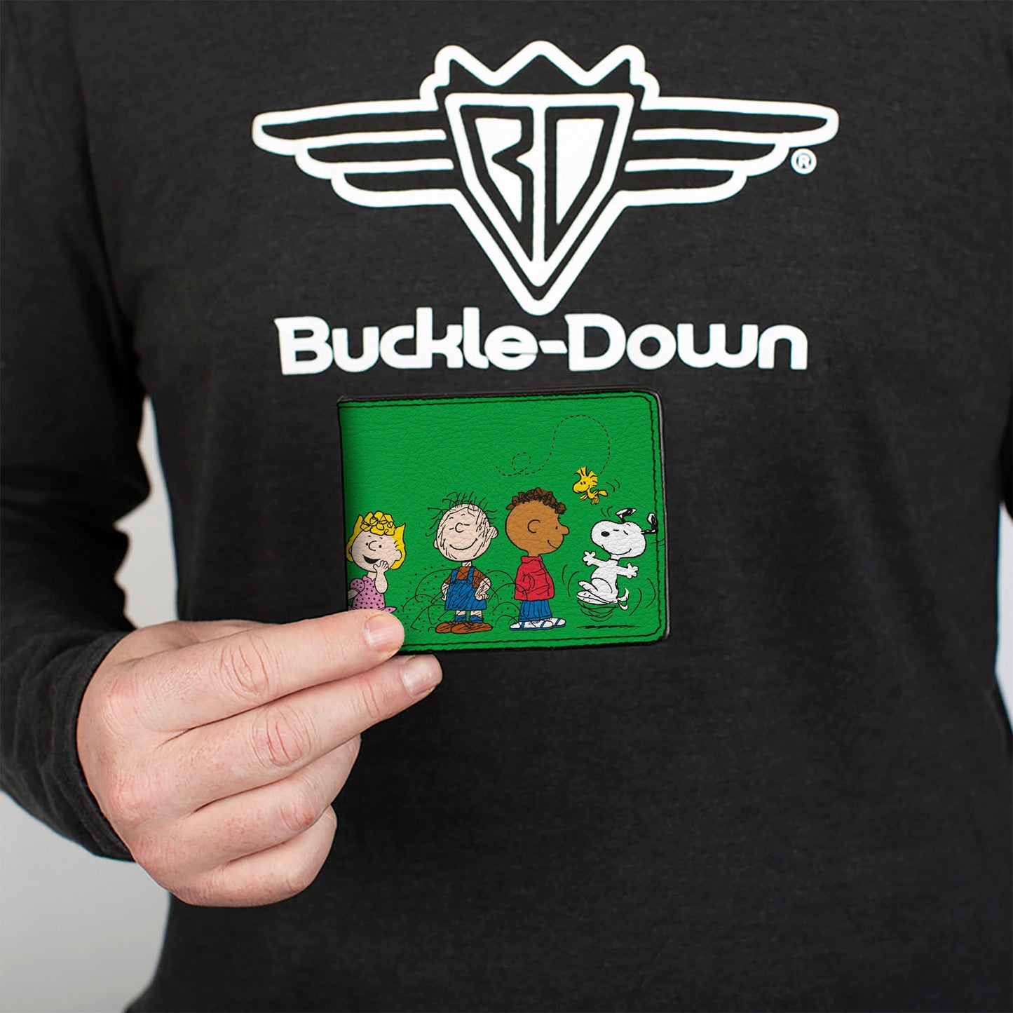 Peanuts Gang Wallet Green Group Pose from The Peanuts Store
