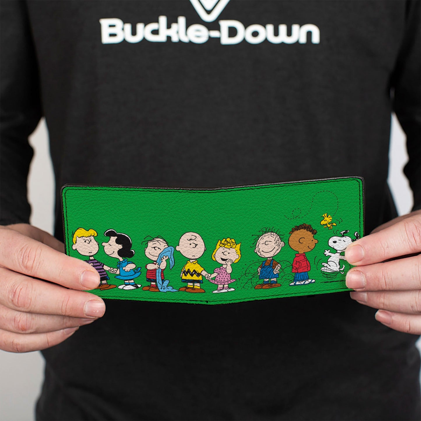 Peanuts Gang Wallet Green Group Pose from The Peanuts Store