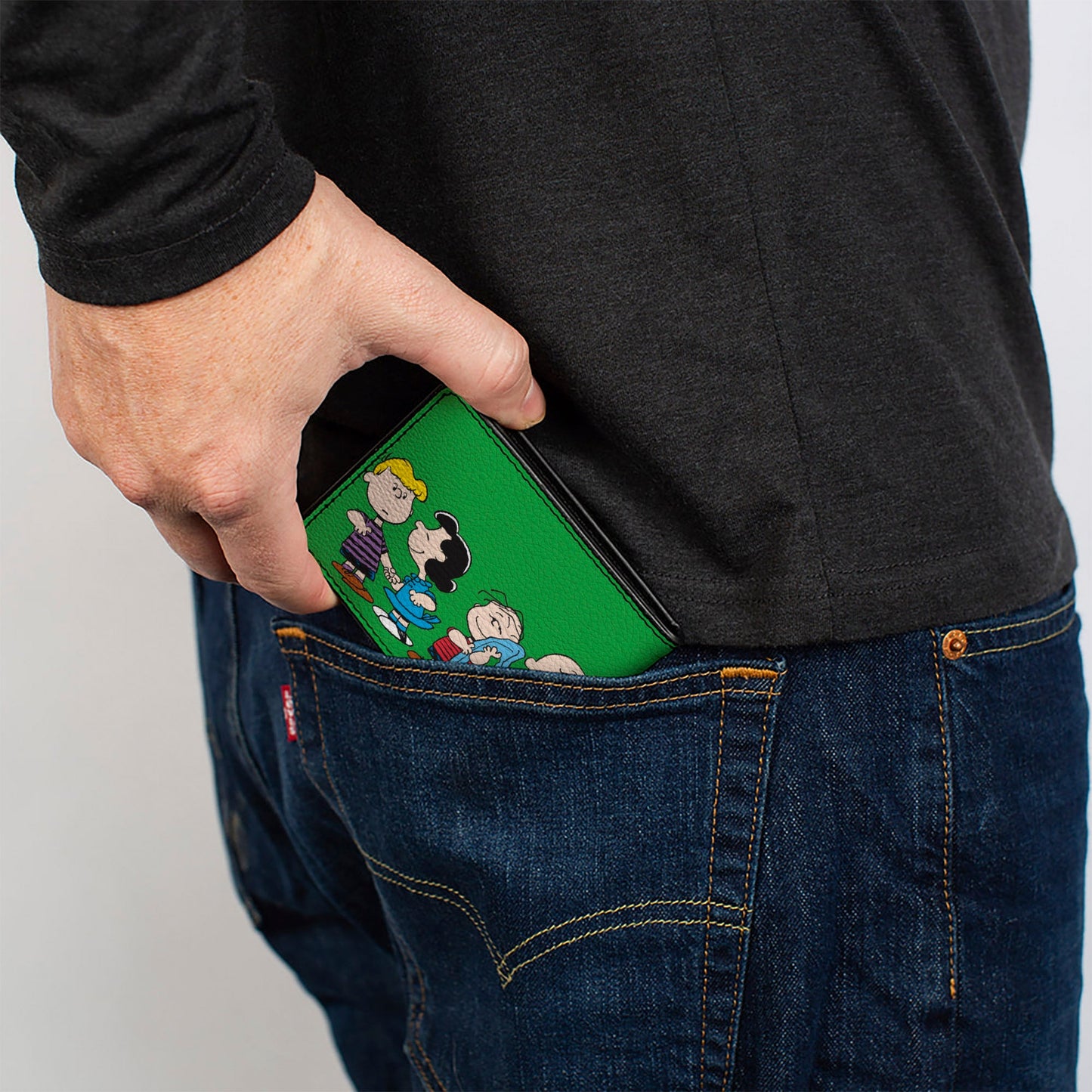 Peanuts Gang Wallet Green Group Pose from The Peanuts Store