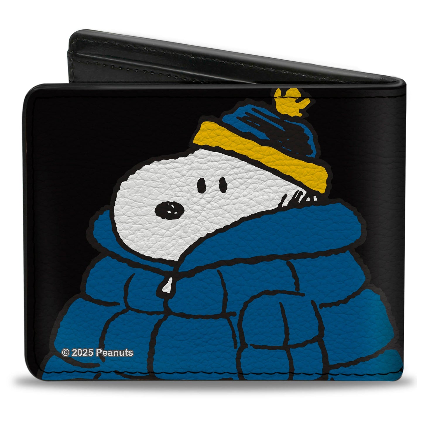 Snoopy Black Bi-Fold Wallet - Puffer Jacket Pose