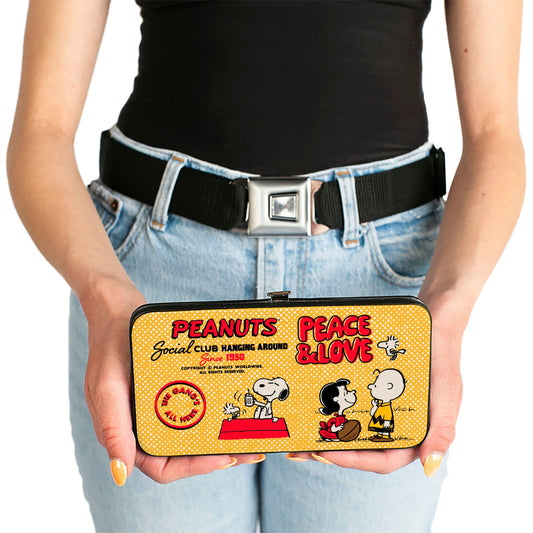 Hinged Wallet - PEANUTS SOCIAL CLUB PEACE & LOVE Scenes Yellow/Red-2