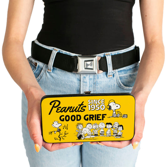 Peanuts Gang 'Good Grief' Hinged Wallet - Yellow/Black-2