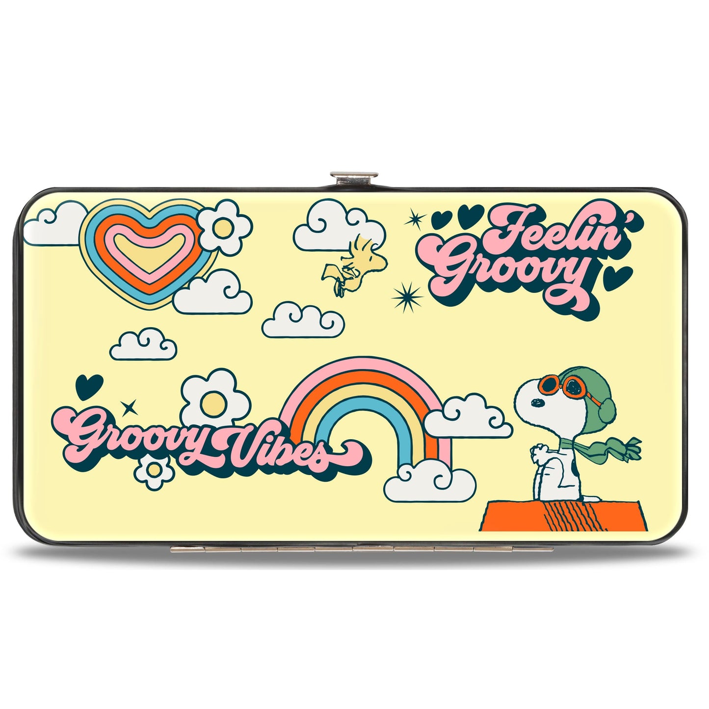 Hinged Wallet: Peanuts Snoopy Flying Ace Woodstock Yellow