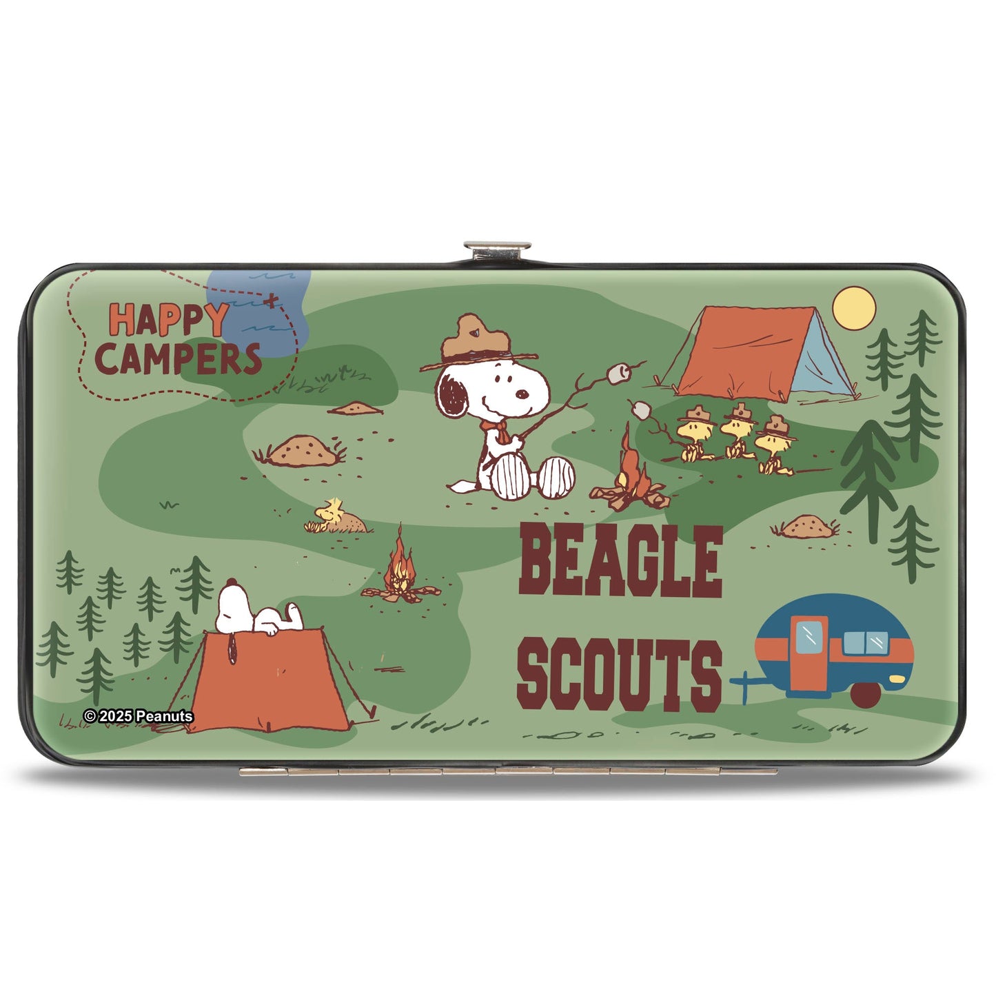 Hinged Wallet - Peanuts HAPPY CAMPER BEAGLE SCOUTS Scenes
