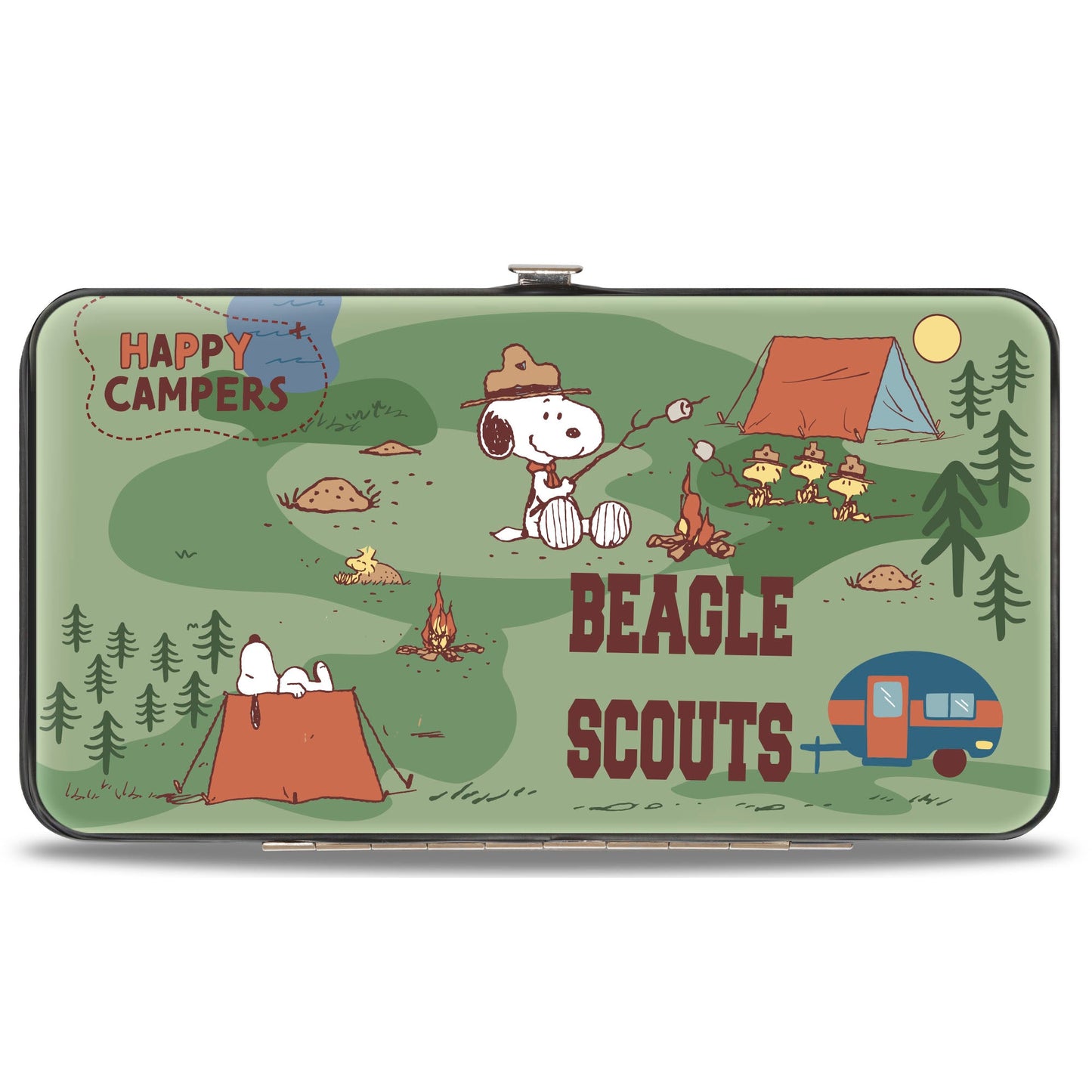 Hinged Wallet - Peanuts HAPPY CAMPER BEAGLE SCOUTS Scenes