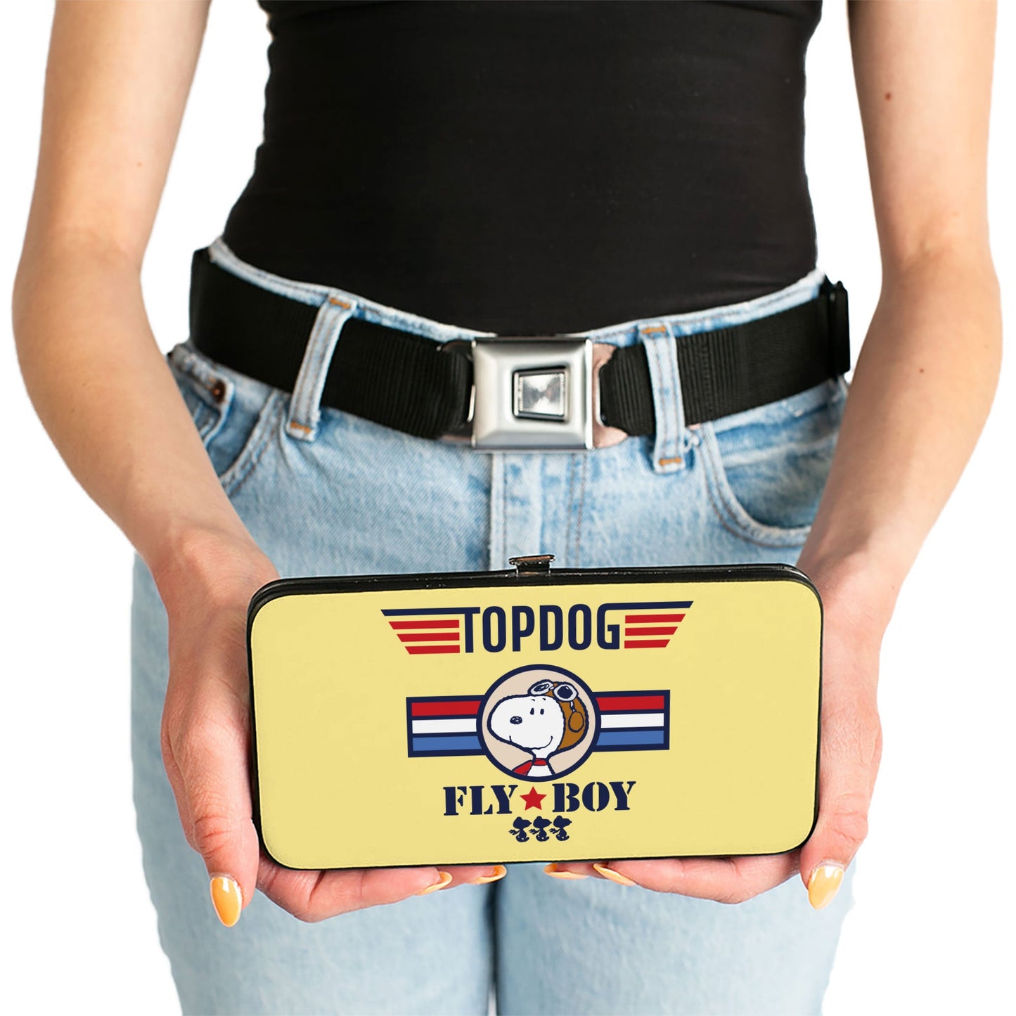 Peanuts Store Hinged Wallet: Snoopy Flying Ace Yellow/Blue/Red