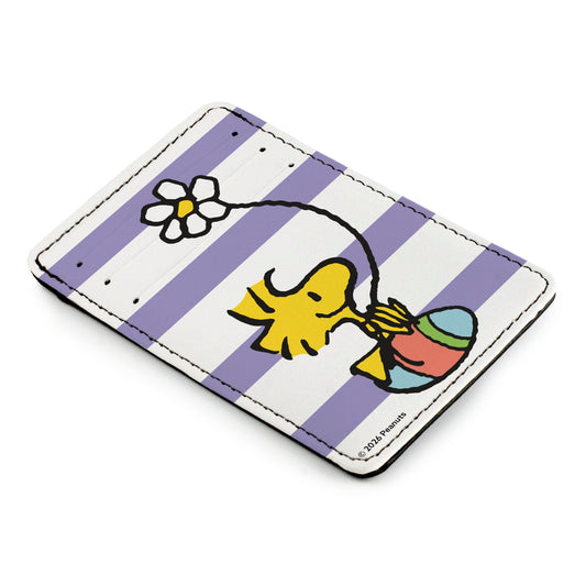 Peanuts Woodstock Easter Egg Stripe ID Wallet - Lavender/White-1