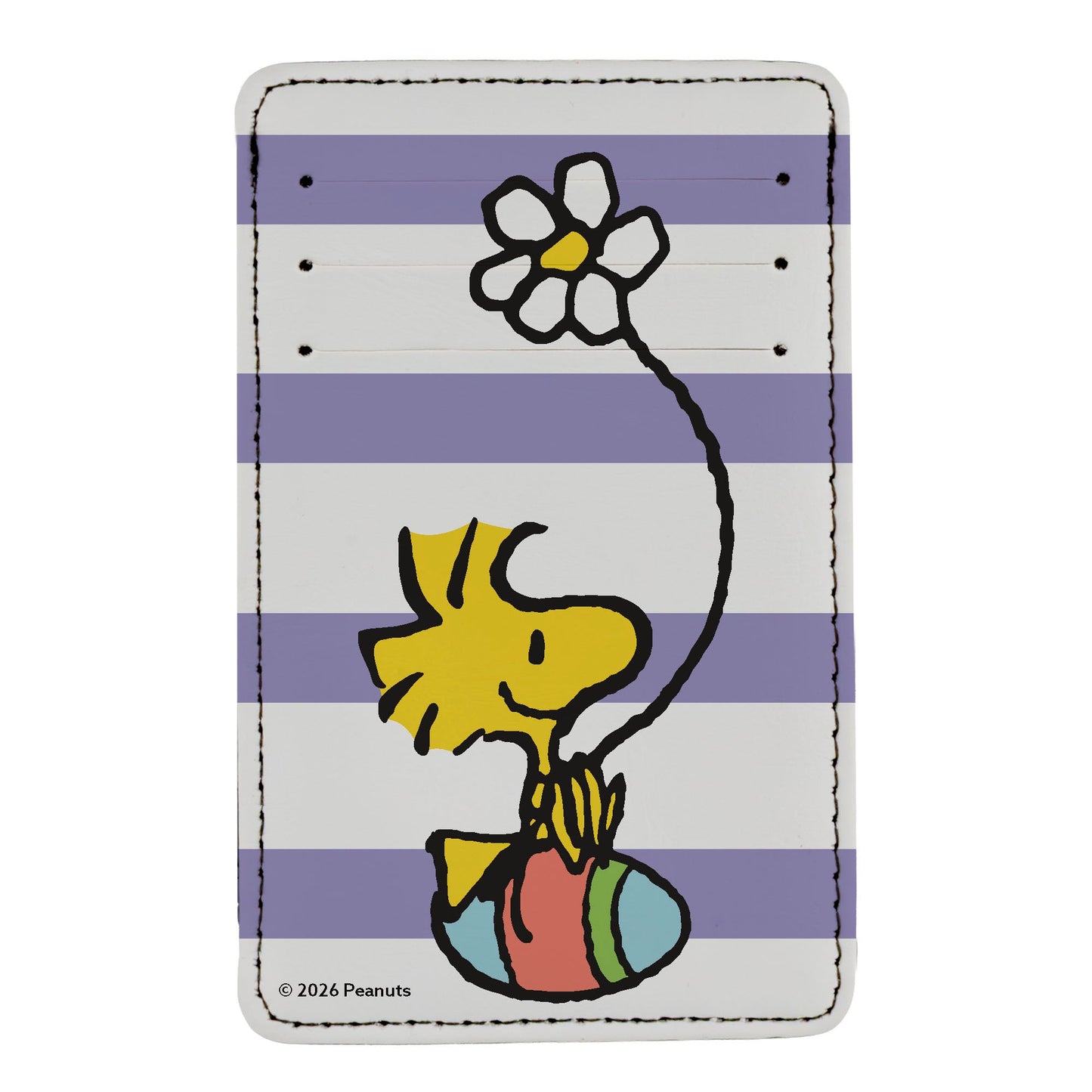 Peanuts Woodstock Easter Egg Stripe ID Wallet - Lavender/White