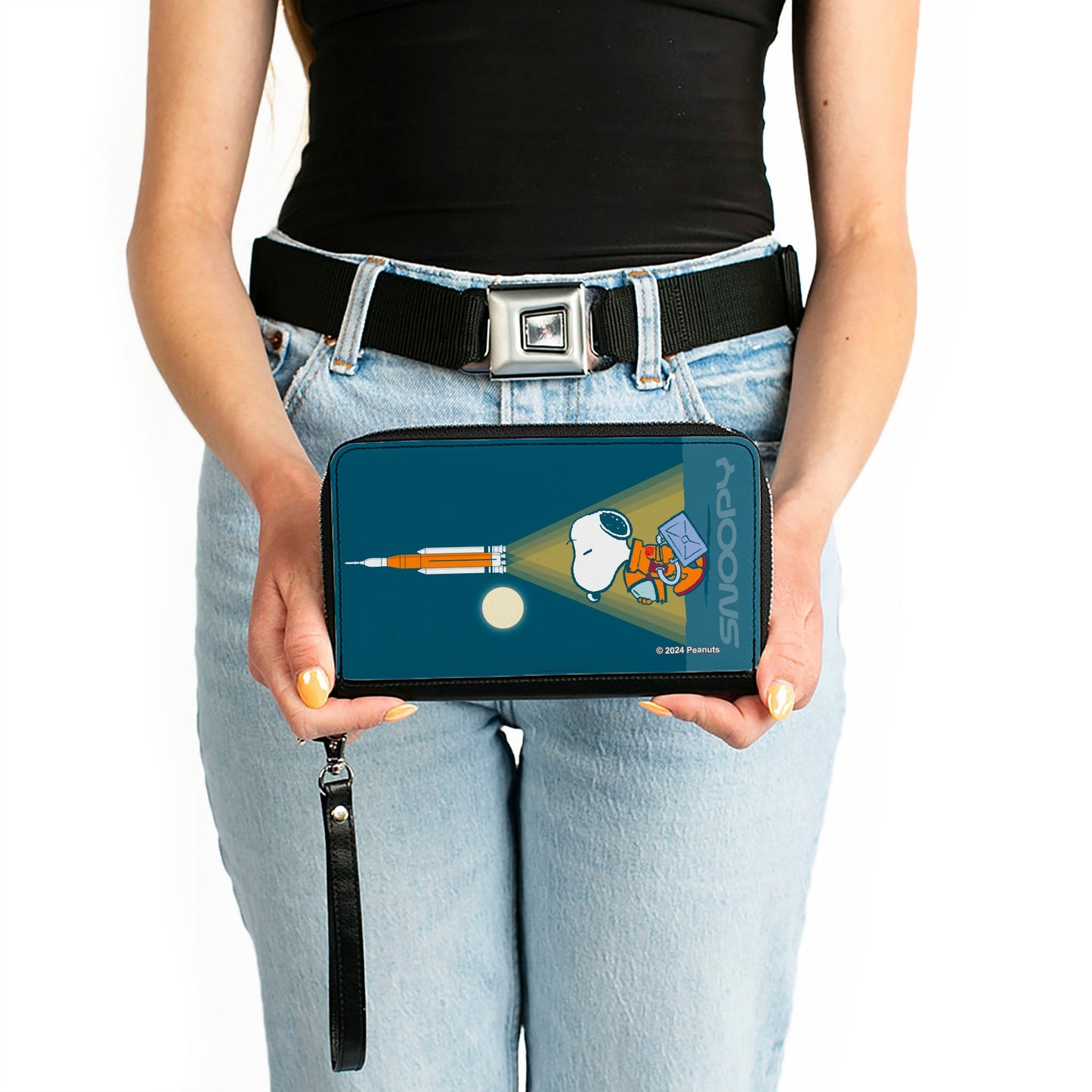 Zip Around Wallet: Snoopy Astronaut Blues
