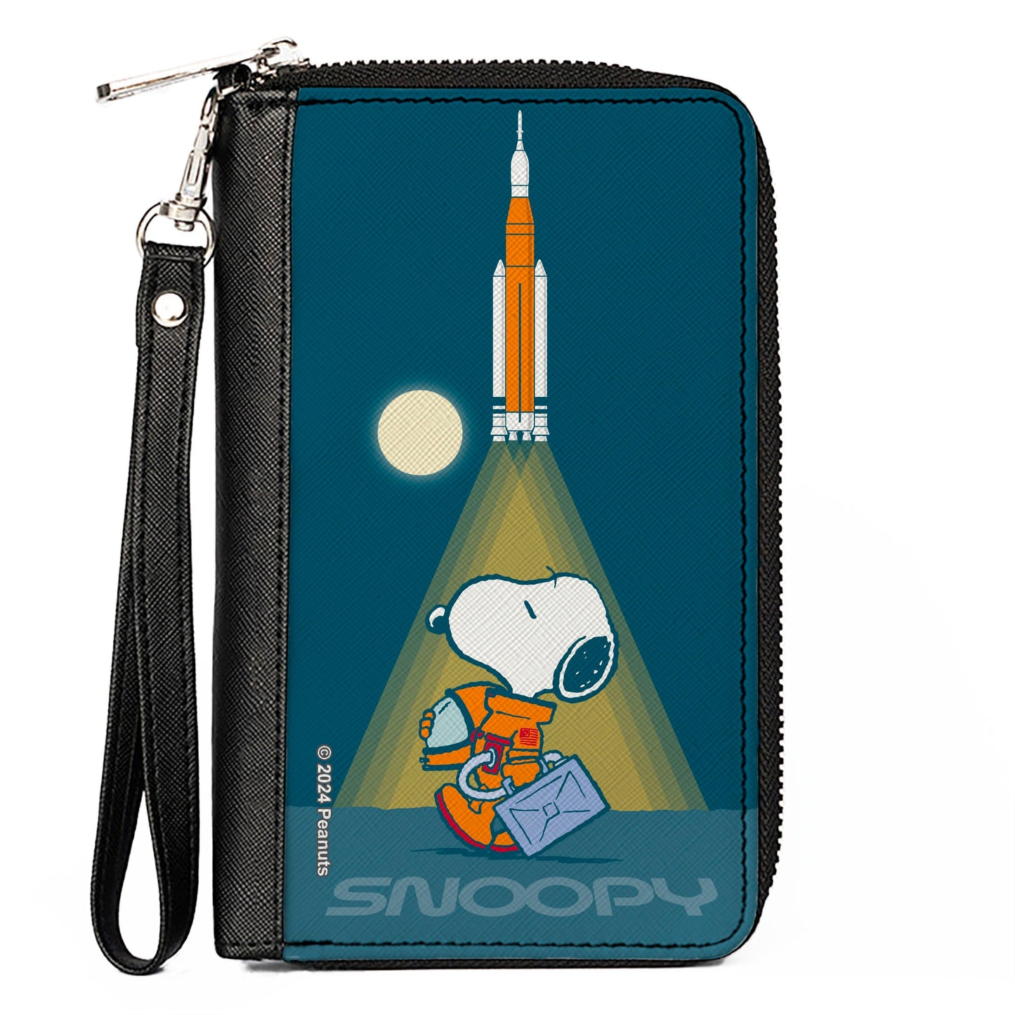 Zip Around Wallet: Snoopy Astronaut Blues
