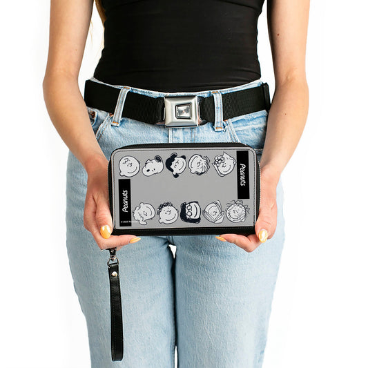 Peanuts Gang Zip Around Wallet - Character Faces-2