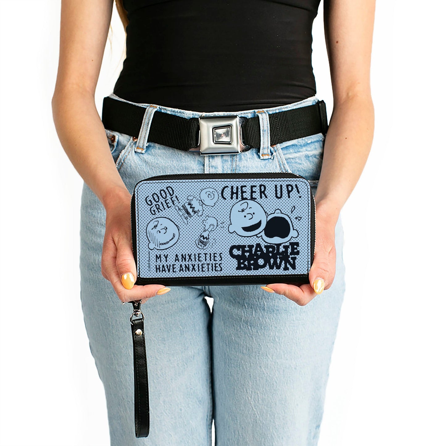 Charlie Brown Poses & Quotes Zip Around Wallet
