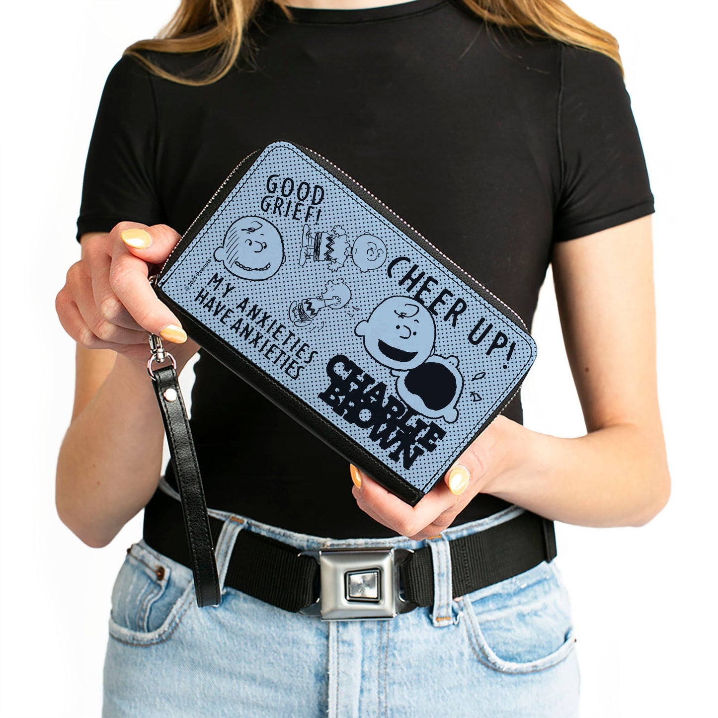 Charlie Brown Poses & Quotes Zip Around Wallet