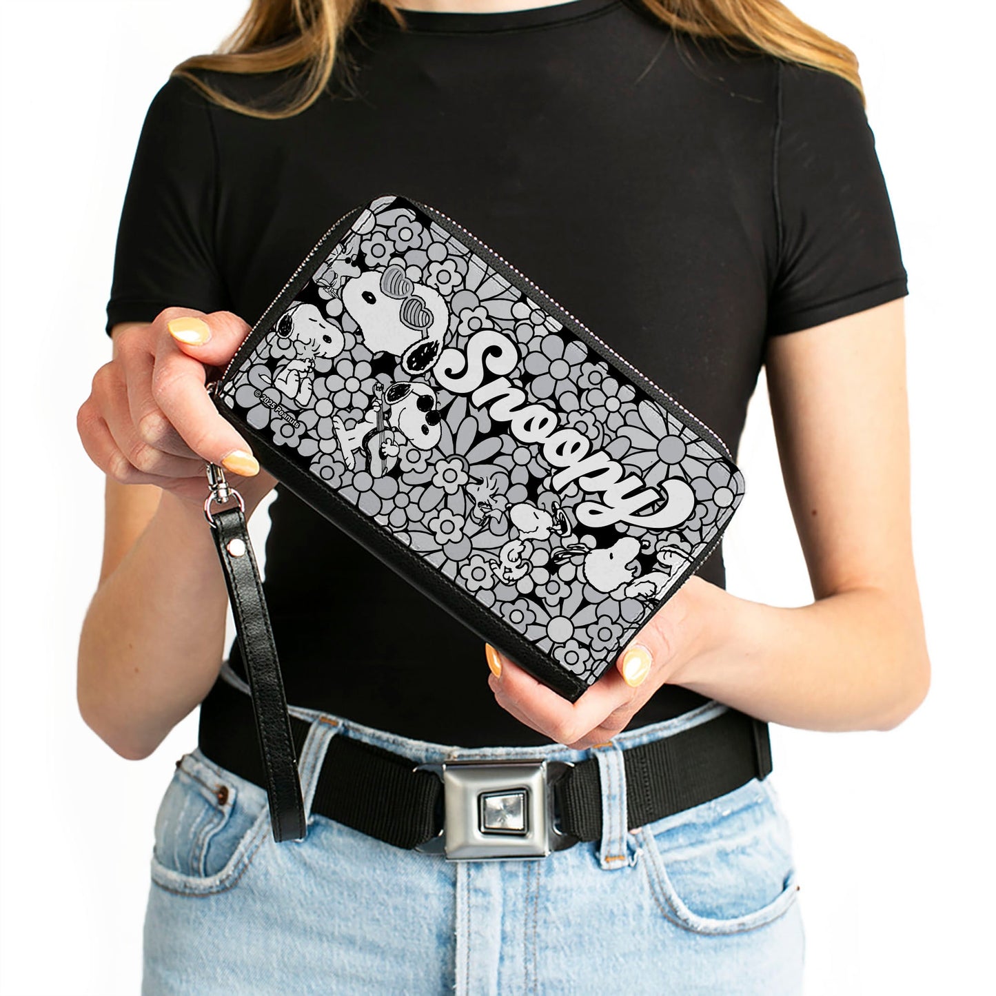 Snoopy Poses Wallet with Daisy Flowers from The Peanuts Store