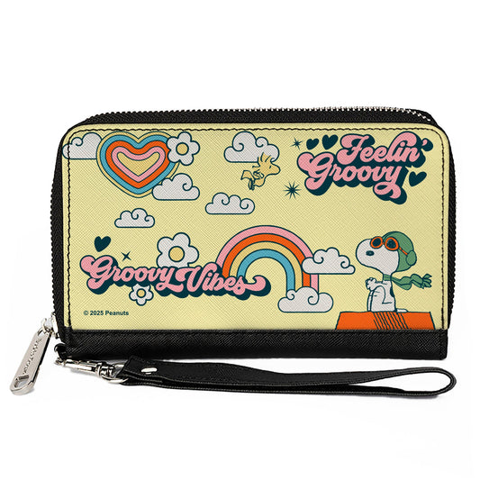 PU Zip Around Wallet with Peanuts Snoopy-0