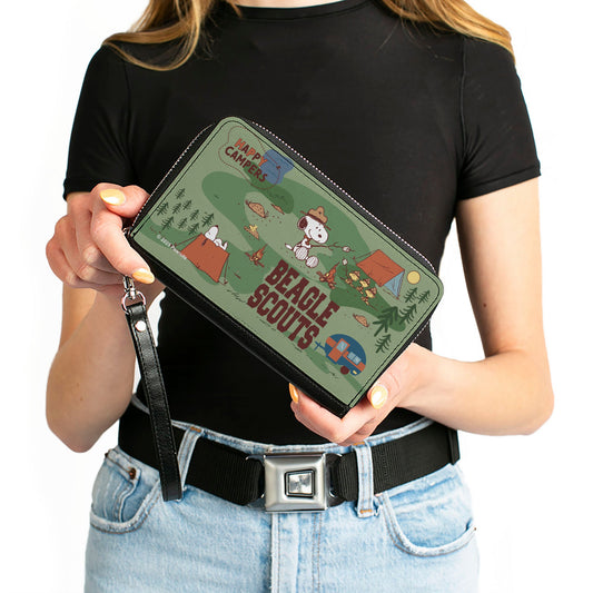 Peanuts Beagle Scouts Zip Around Wallet - Happy Camper Design-3