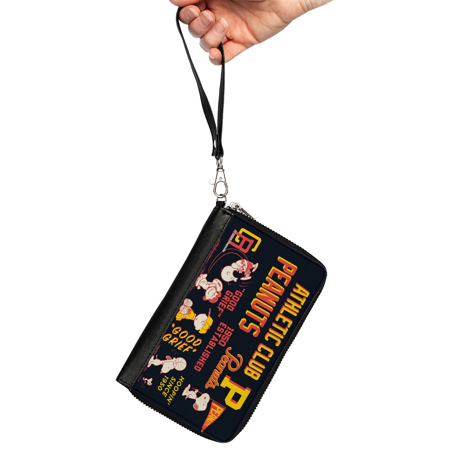 Peanuts Store PU Zip Wallet: PEANUTS ATHLETIC CLUB Varsity Collage