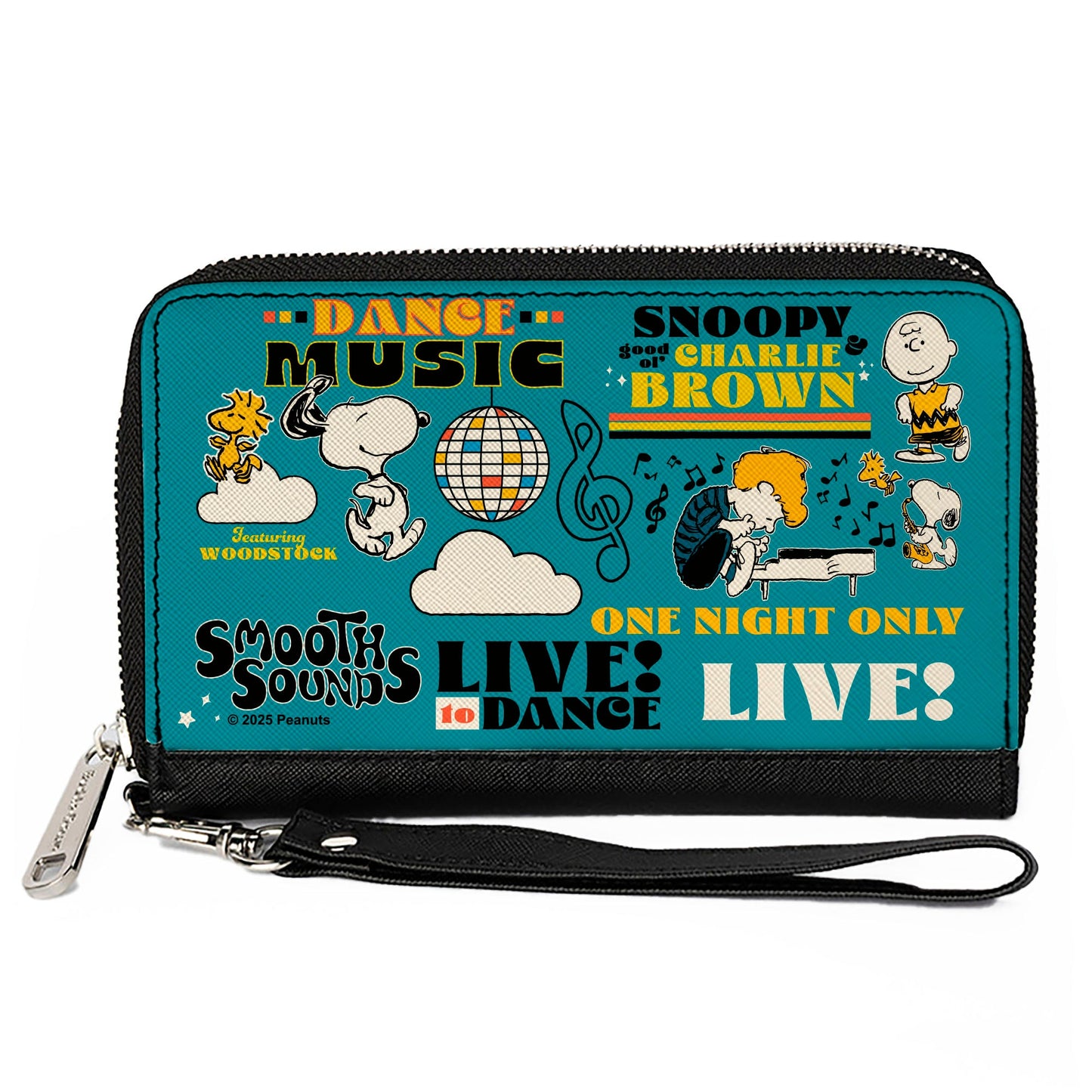 Peanuts Gang Dance Music Zip Around Wallet