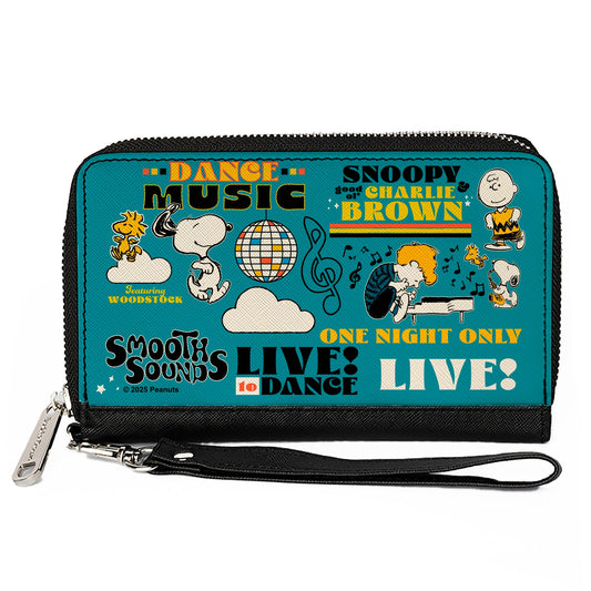 Peanuts Gang Dance Music Zip Around Wallet-0