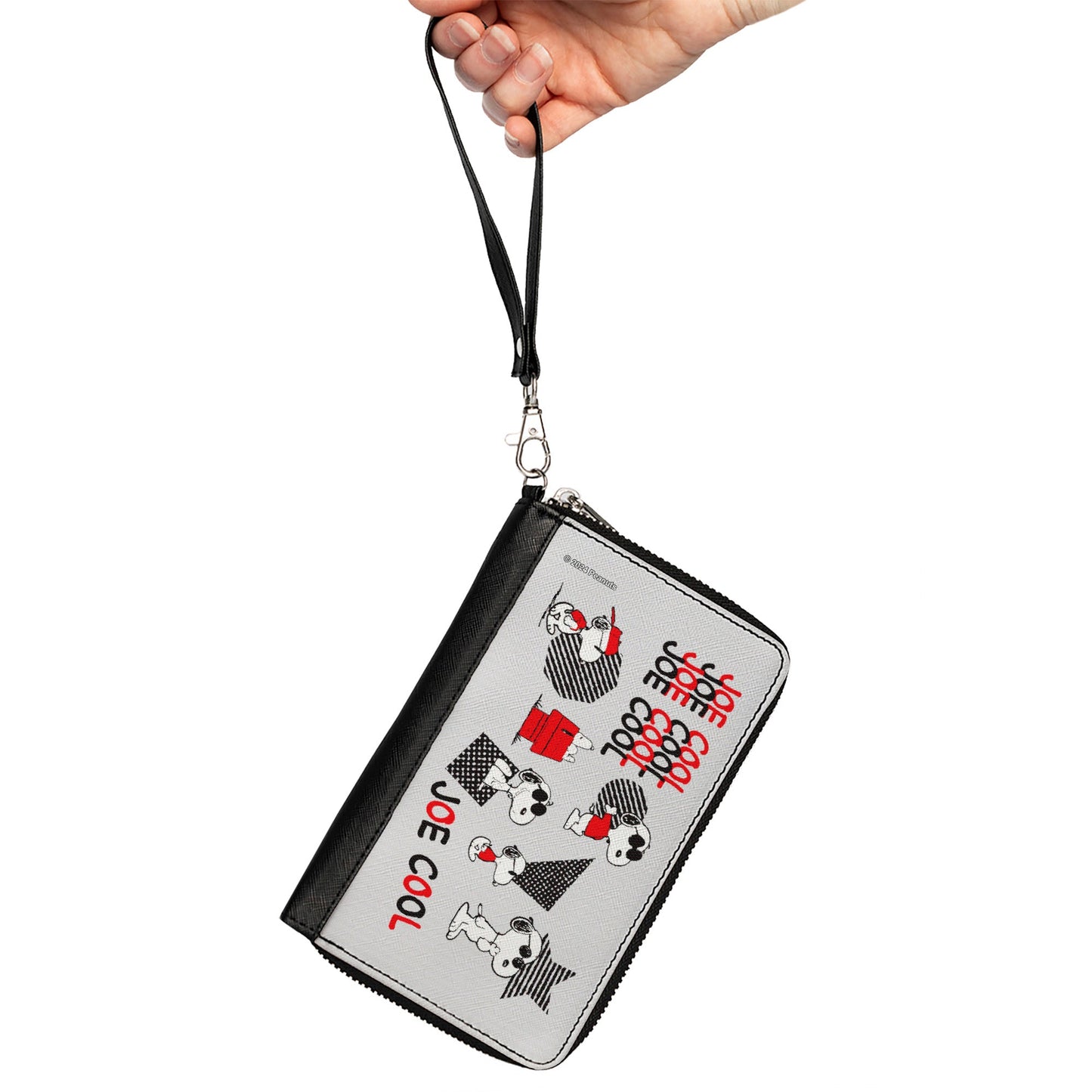 Peanuts JOE COOL Snoopy Zip Around Wallet - Gray/Black/Red/White
