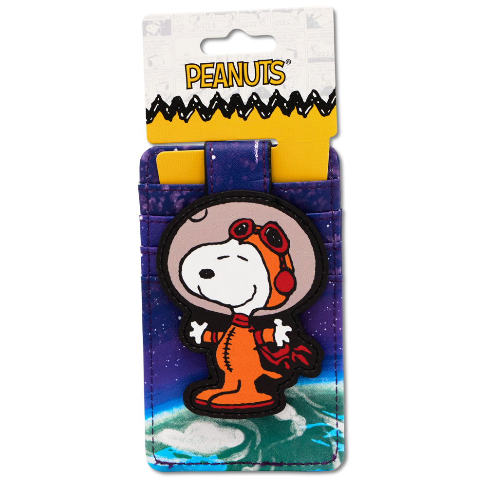 Peanuts ID Card Wallet Classic Astronaut Snoopy Poses