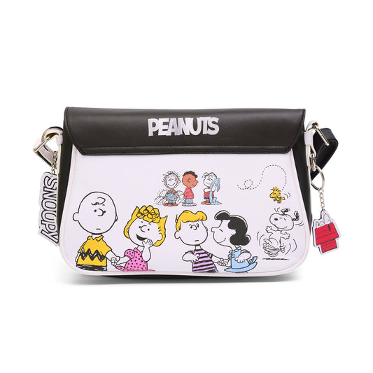 Peanuts Fold-Over Crossbody Bag, Snoopy & Woodstock Goodness and Grief-2