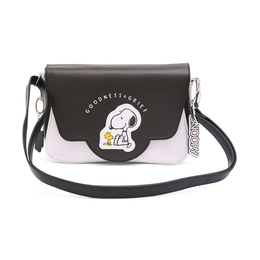 Peanuts Fold-Over Crossbody Bag, Snoopy & Woodstock Goodness and Grief-3