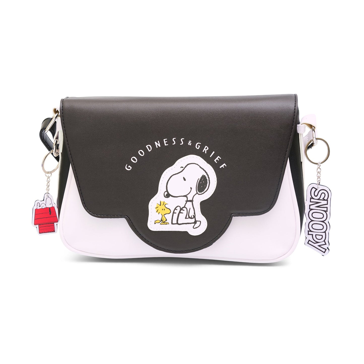 Peanuts Fold-Over Crossbody Bag, Snoopy & Woodstock Goodness and Grief