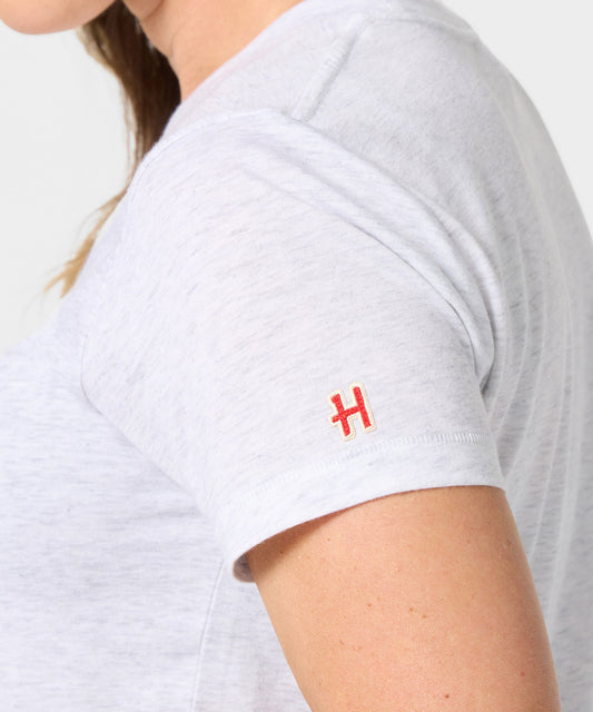 Ash women's t-shirt featuring a vintage Charlie Brown Christmas graphic centered on the front chest-4